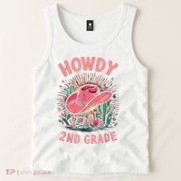 Howdy 2nd Grade Western Cowgirls Back To School Second Grade Tank Top thumb 2