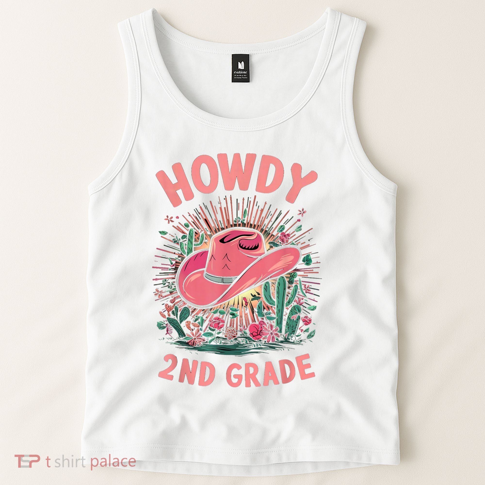 Howdy 2nd Grade Western Cowgirls Back To School Second Grade Tank Top