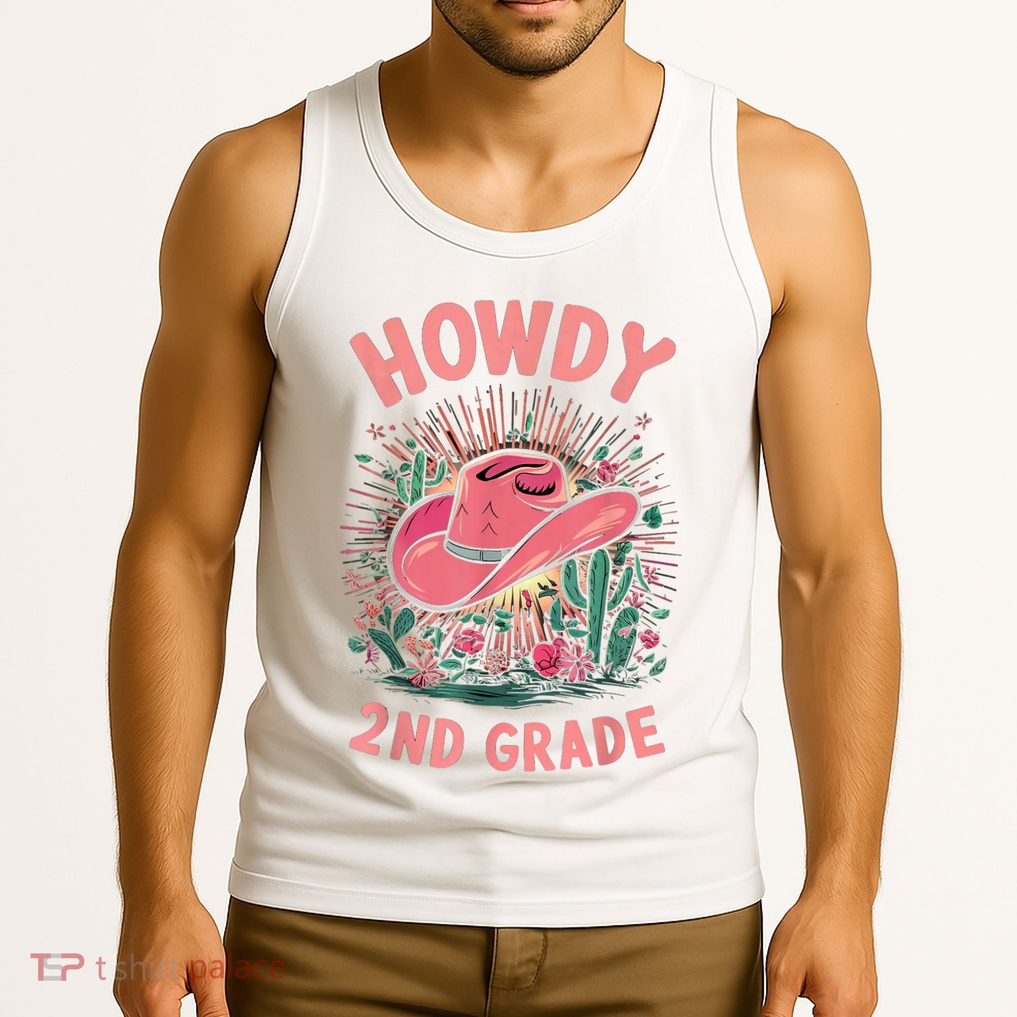 Howdy 2nd Grade Western Cowgirls Back To School Second Grade Tank Top
