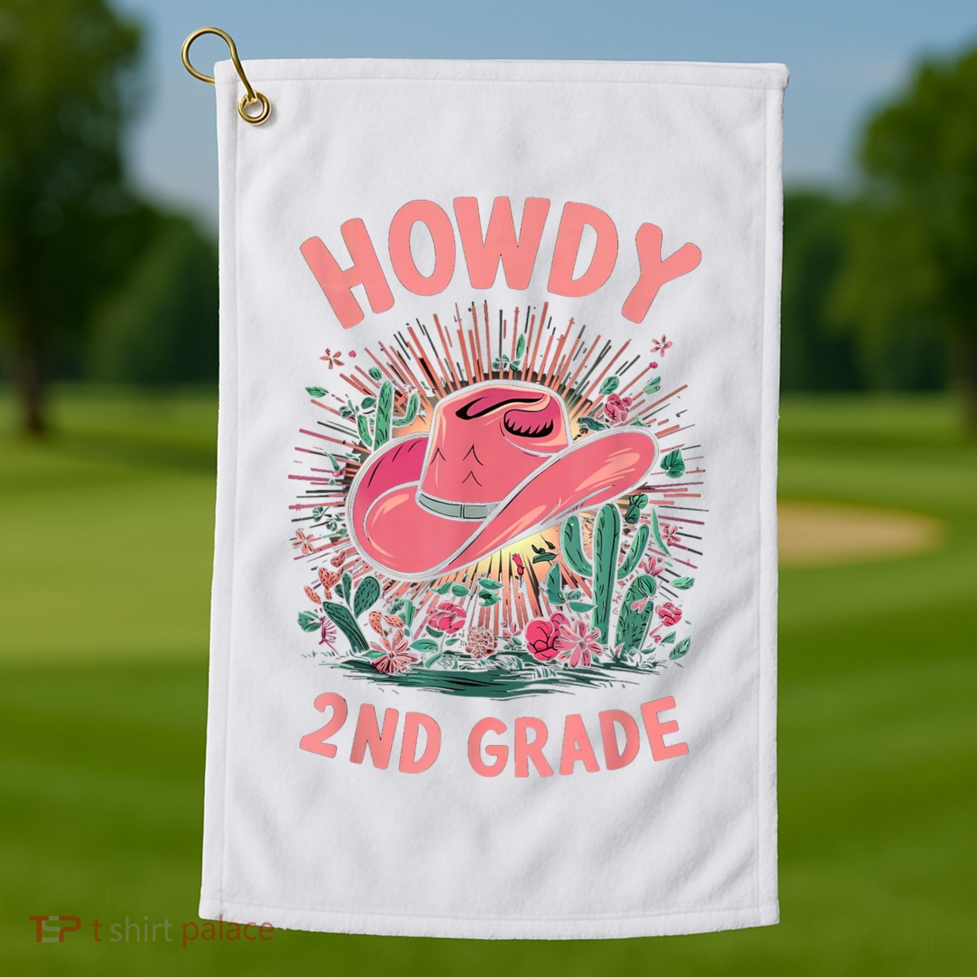 Howdy 2nd Grade Western Cowgirls Back To School Second Grade Golf Towel
