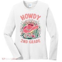 Howdy 2nd Grade Western Cowgirls Back To School Second Grade Women's Long Sleeve Shirt thumb 0