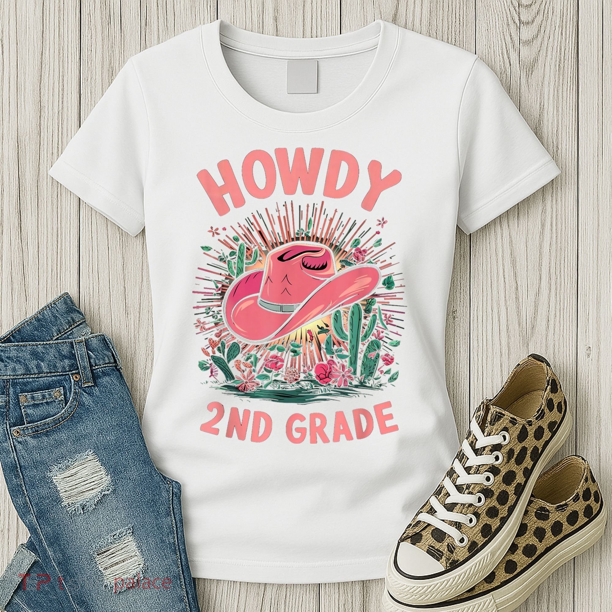 Howdy 2nd Grade Western Cowgirls Back To School Second Grade Women's T-Shirt