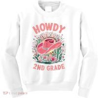 Howdy 2nd Grade Western Cowgirls Back To School Second Grade Kids Sweatshirt thumb 0