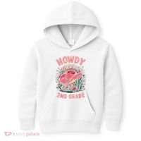 Howdy 2nd Grade Western Cowgirls Back To School Second Grade Kids Hoodie thumb 0