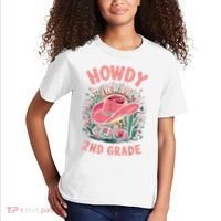 Howdy 2nd Grade Western Cowgirls Back To School Second Grade Kids T-Shirt thumb 2