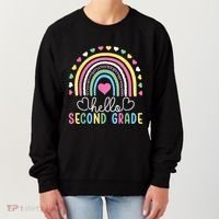 Hello 2nd Second Grade Teacher Women's Sweatshirt thumb 0