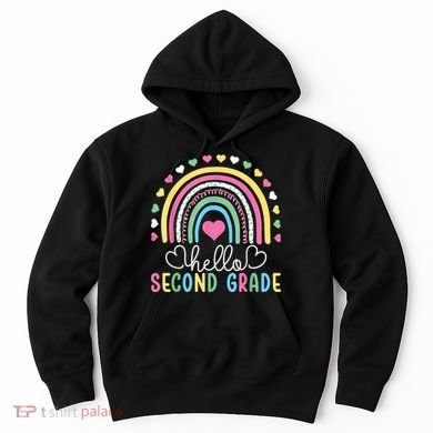 Hello 2nd Second Grade Teacher Hoodie