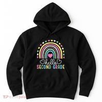 Hello 2nd Second Grade Teacher Hoodie thumb 0