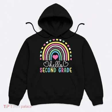 Hello 2nd Second Grade Teacher Hoodie