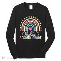 Hello 2nd Second Grade Teacher Long Sleeve Shirt thumb 0