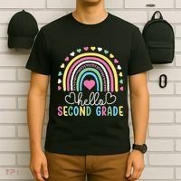 Hello 2nd Second Grade Teacher T-Shirt thumb 6