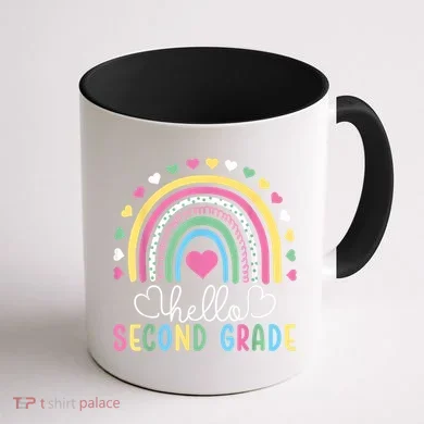 Hello 2nd Second Grade Teacher Coffee Mug back
