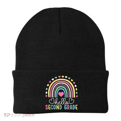 Hello 2nd Second Grade Teacher Beanie