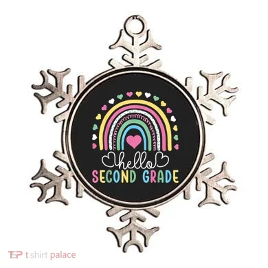 Hello 2nd Second Grade Teacher Ornament