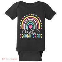 Hello 2nd Second Grade Teacher Baby Bodysuit thumb 0
