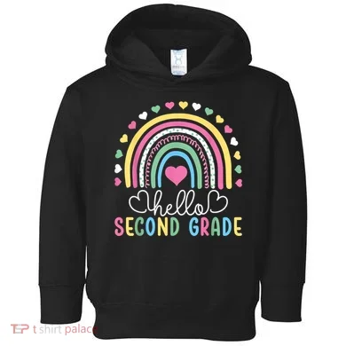 Hello 2nd Second Grade Teacher Toddler Hoodie
