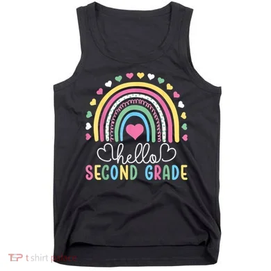 Hello 2nd Second Grade Teacher Tank Top