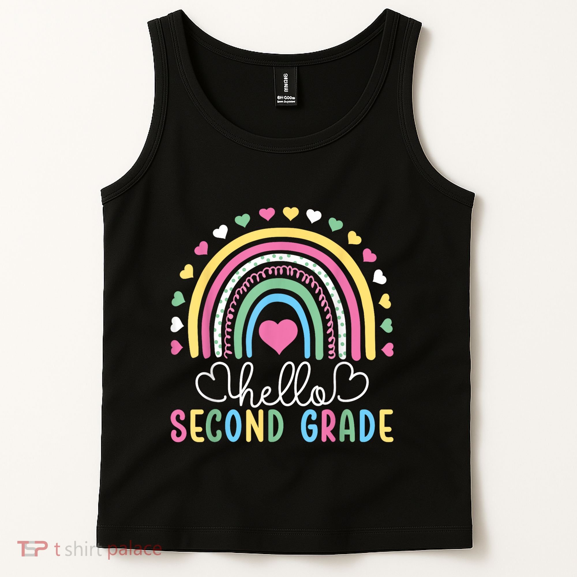 Hello 2nd Second Grade Teacher Tank Top