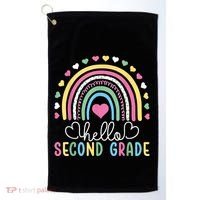 Hello 2nd Second Grade Teacher Golf Towel thumb 0