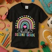 Hello 2nd Second Grade Teacher Kids T-Shirt thumb 3