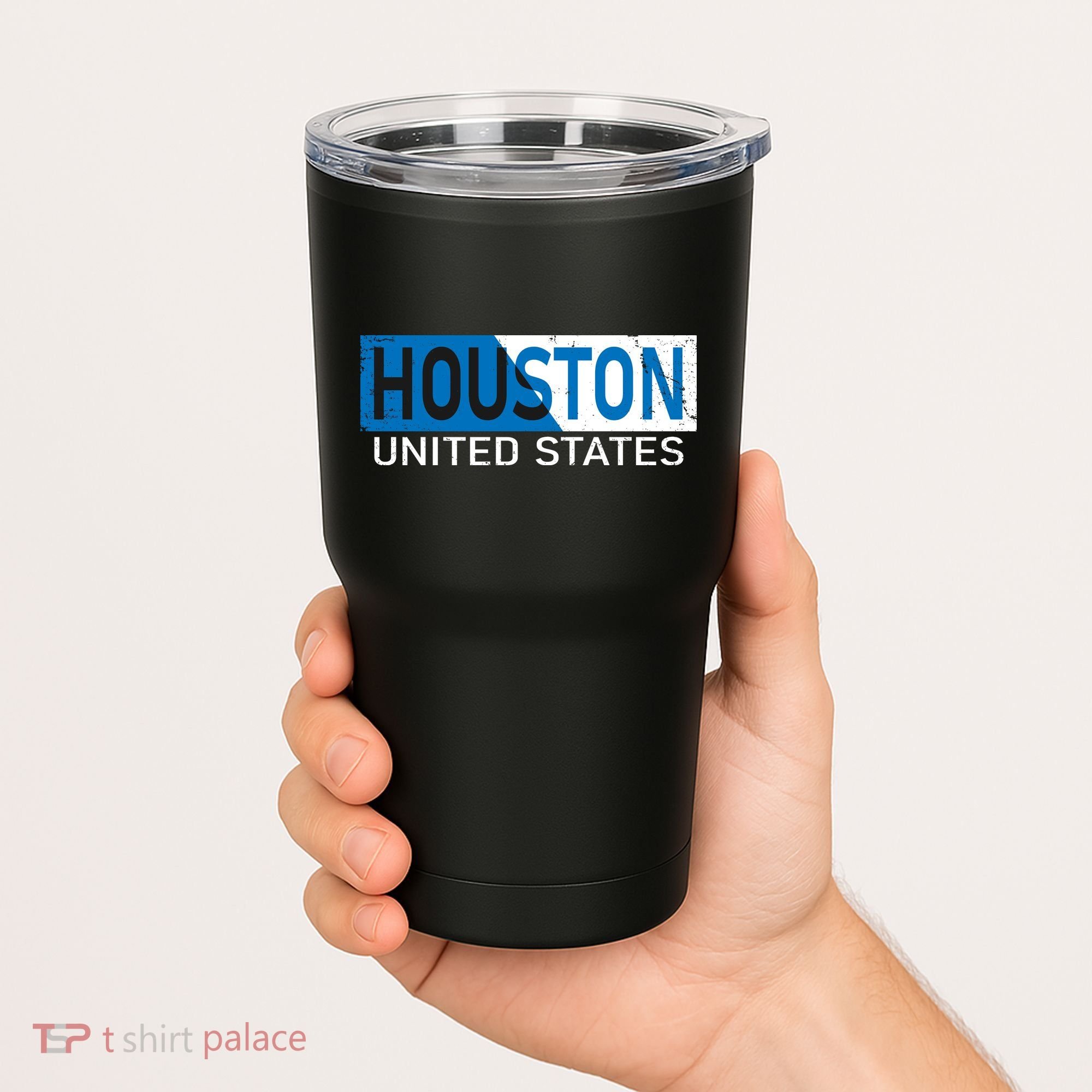 Houston 2 Tone Block Logo Tumbler