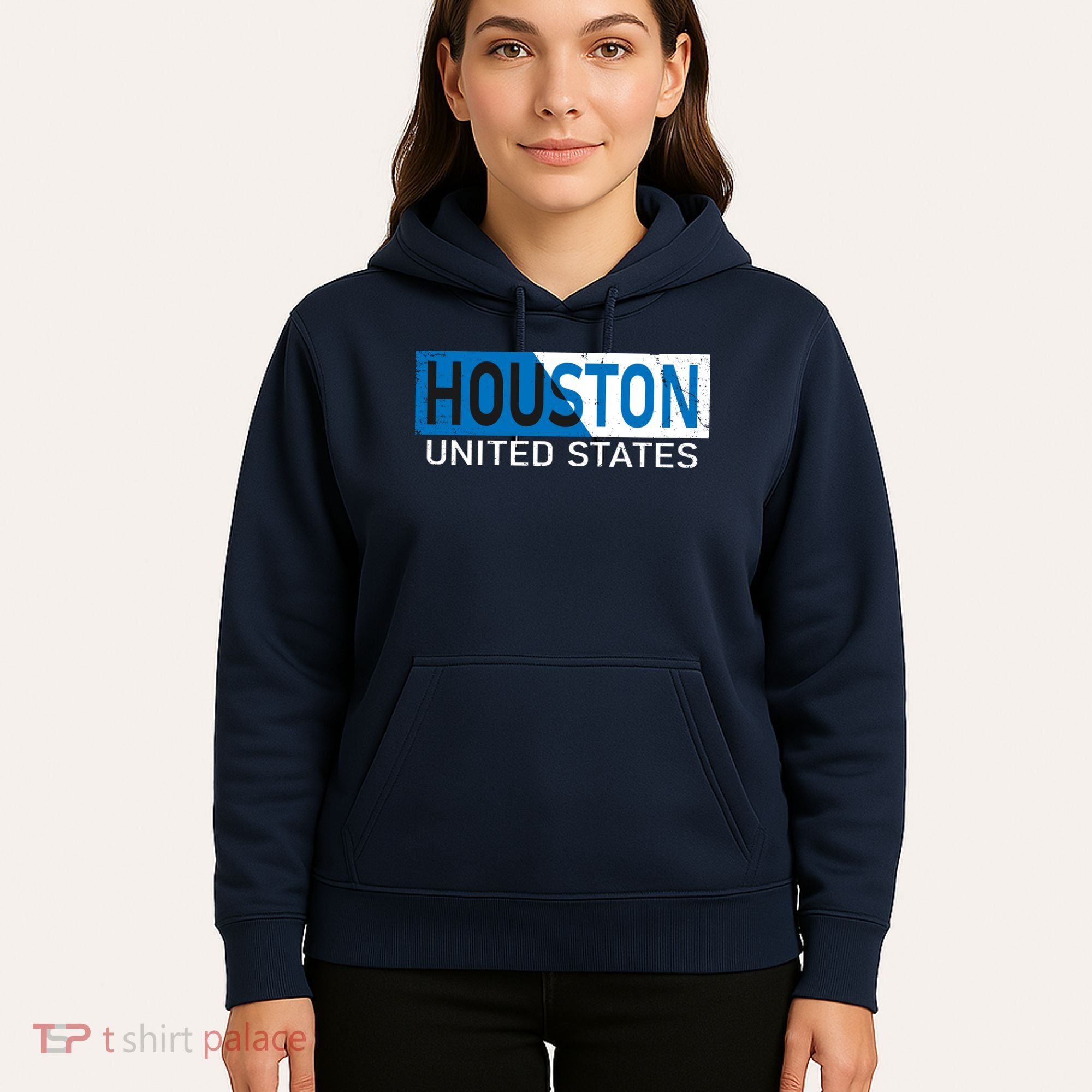 Houston 2 Tone Block Logo Hoodie
