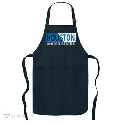 Houston 2 Tone Block Logo Apron