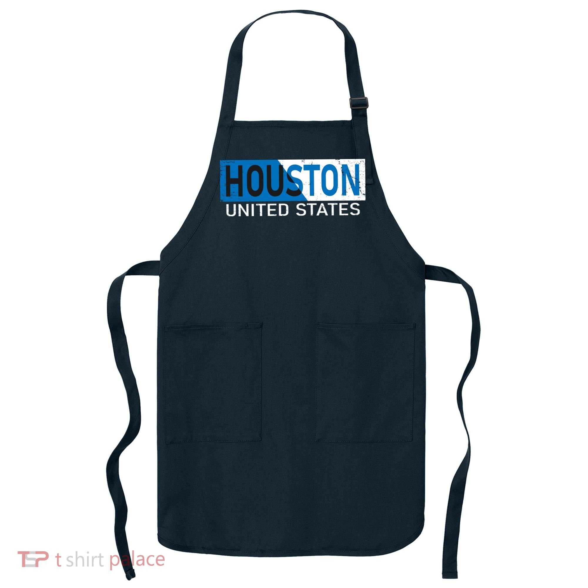 Houston 2 Tone Block Logo Apron