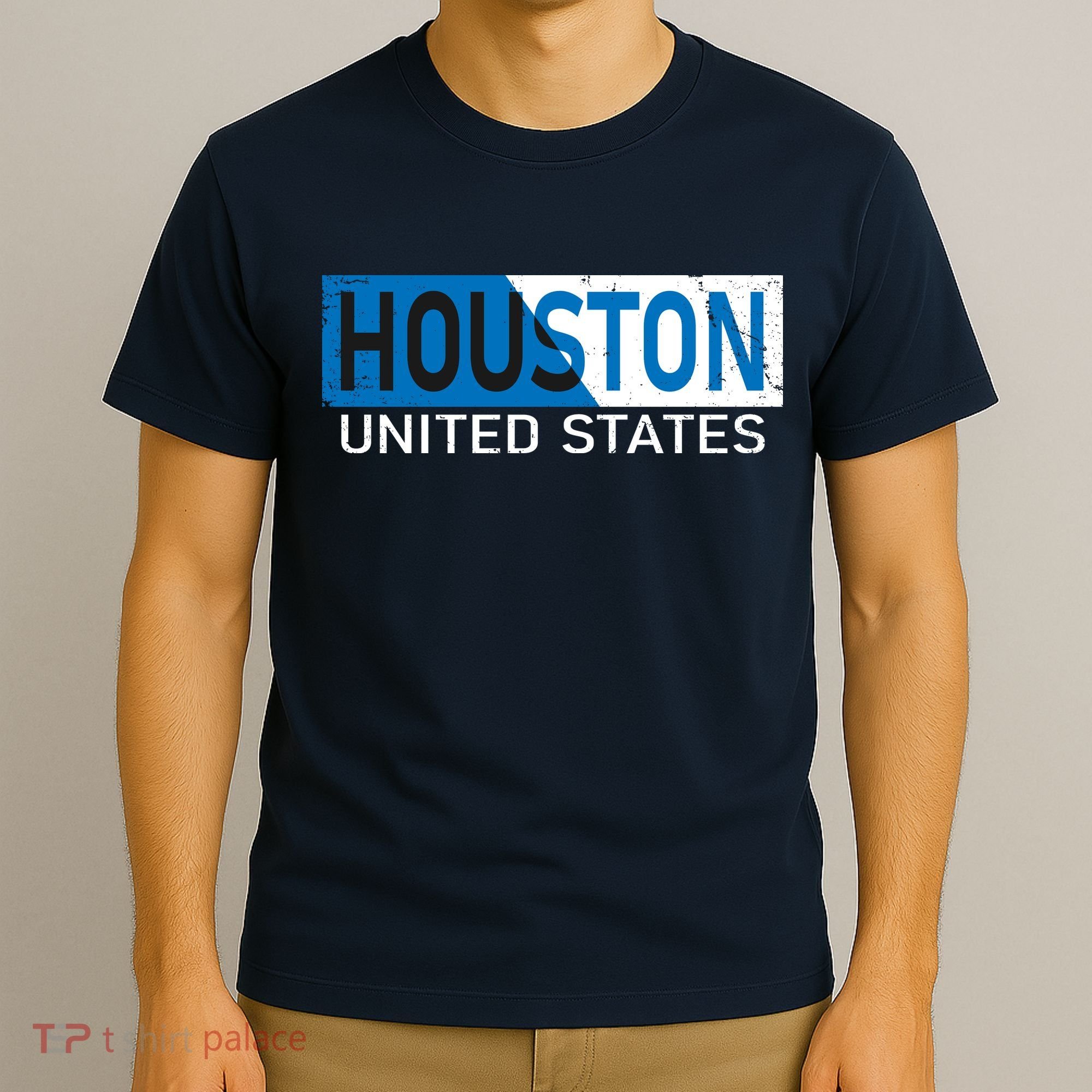 Houston 2 Tone Block Logo T-Shirt
