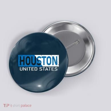 Houston 2 Tone Block Logo Button