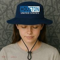 Houston 2 Tone Block Logo Bucket Hat thumb 3