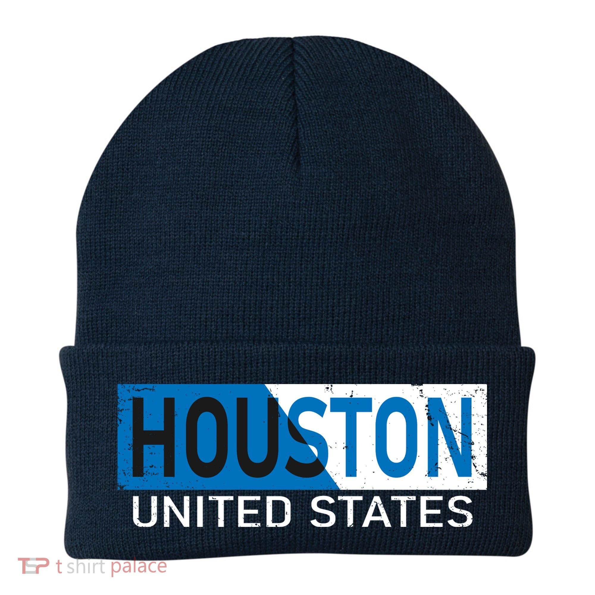 Houston 2 Tone Block Logo Beanie