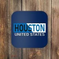 Houston 2 Tone Block Logo Coaster thumb 0