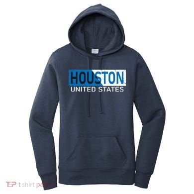 Houston 2 Tone Block Logo Women's Hoodie