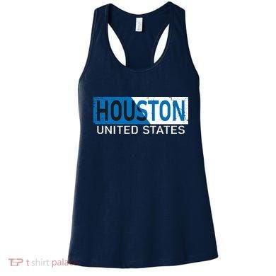 Houston 2 Tone Block Logo Women's Tank Top