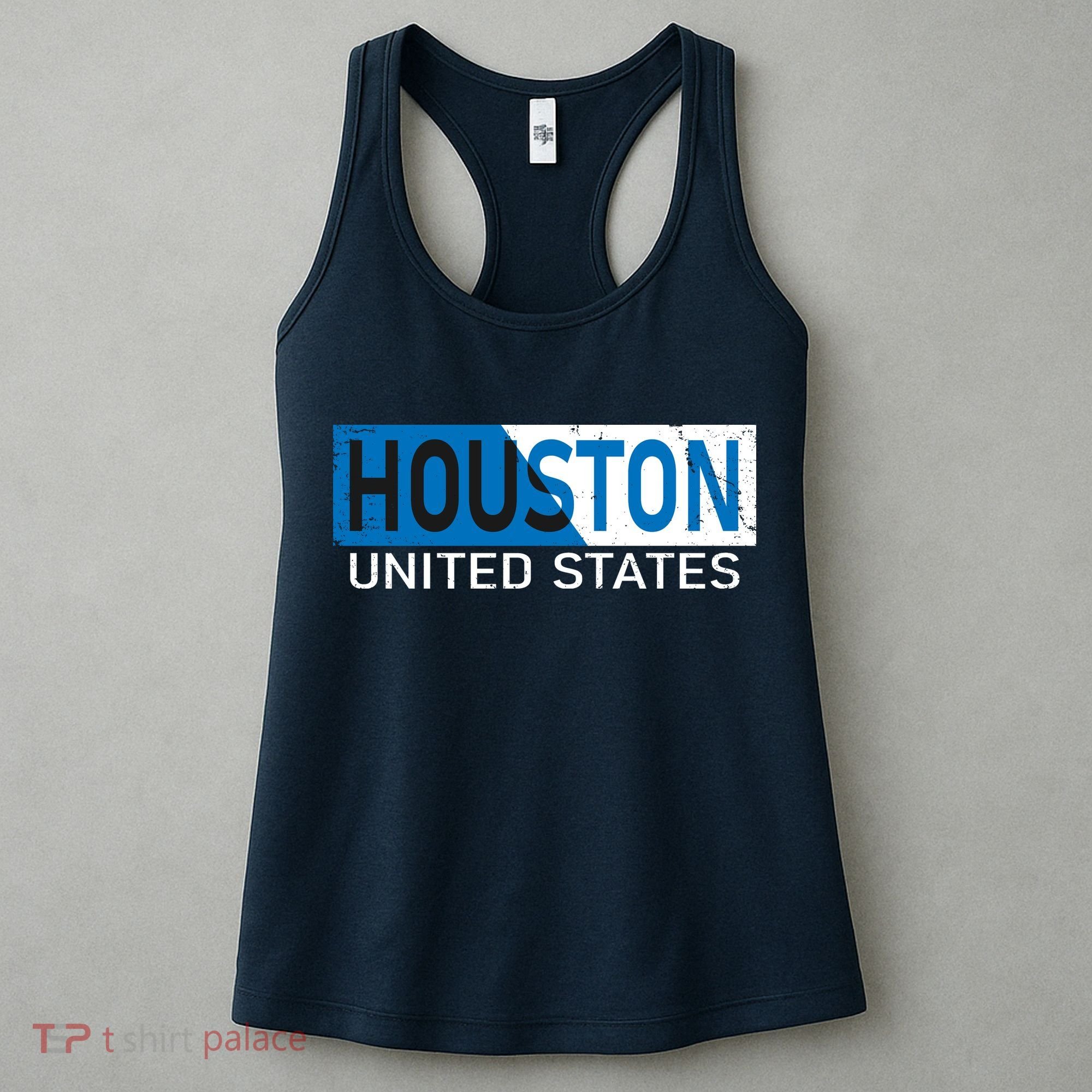 Houston 2 Tone Block Logo Women's Tank Top