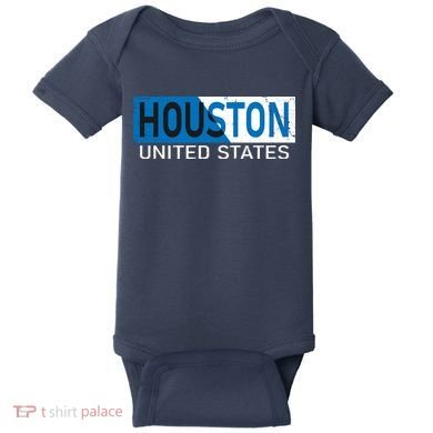 Houston 2 Tone Block Logo Baby Bodysuit