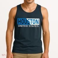 Houston 2 Tone Block Logo Tank Top thumb 3