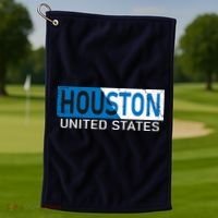 Houston 2 Tone Block Logo Golf Towel thumb 1