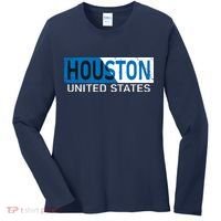Houston 2 Tone Block Logo Women's Long Sleeve Shirt thumb 0