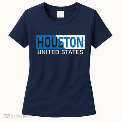 Houston 2 Tone Block Logo Women's T-Shirt