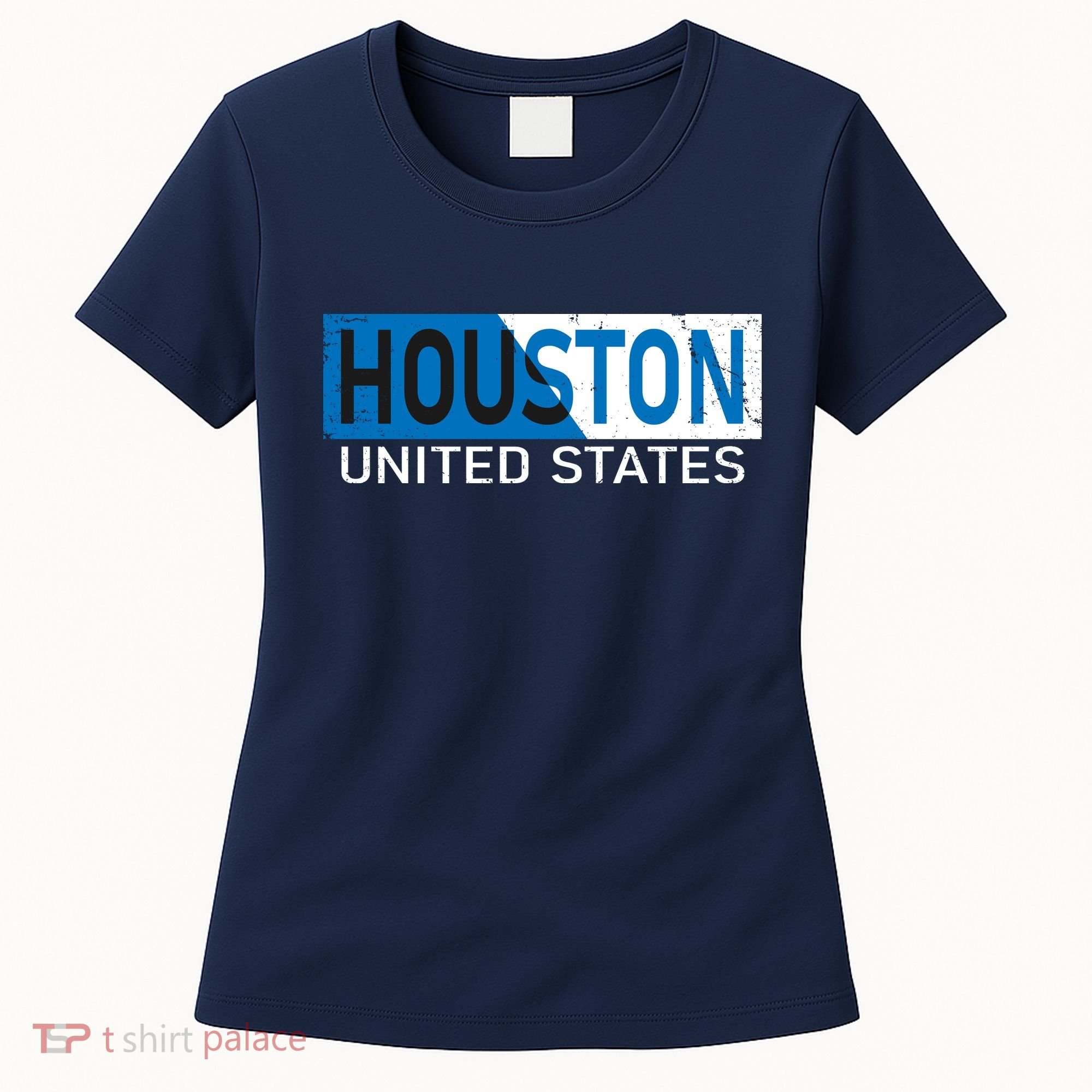 Houston 2 Tone Block Logo Women's T-Shirt