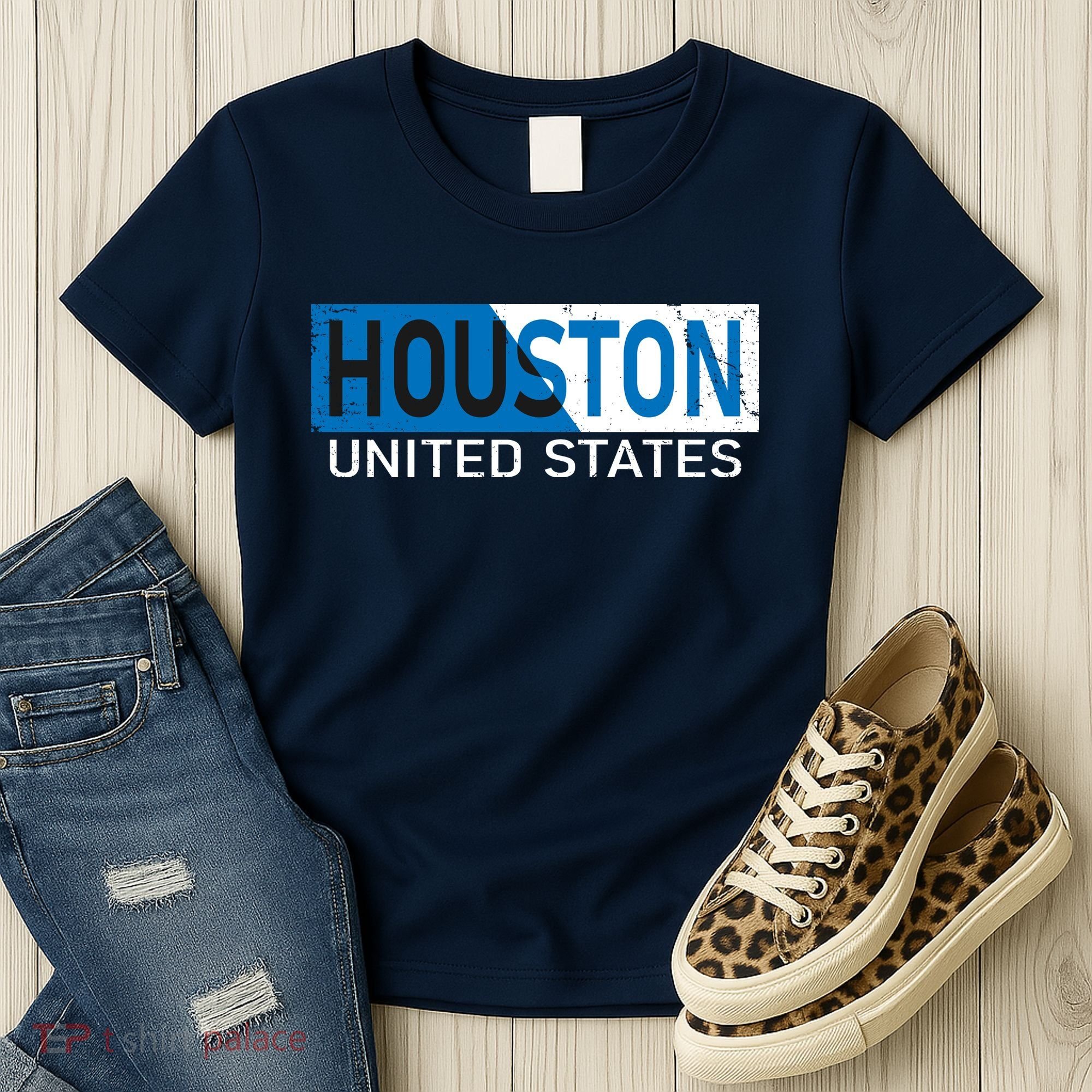 Houston 2 Tone Block Logo Women's T-Shirt