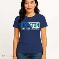 Houston 2 Tone Block Logo Women's T-Shirt thumb 4