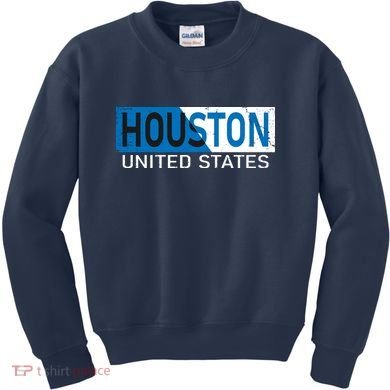 Houston 2 Tone Block Logo Kids Sweatshirt