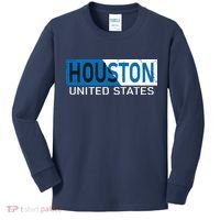 Houston 2 Tone Block Logo Kids Long Sleeve Shirt thumb 0