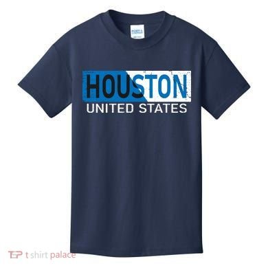 Houston 2 Tone Block Logo Kids T-Shirt