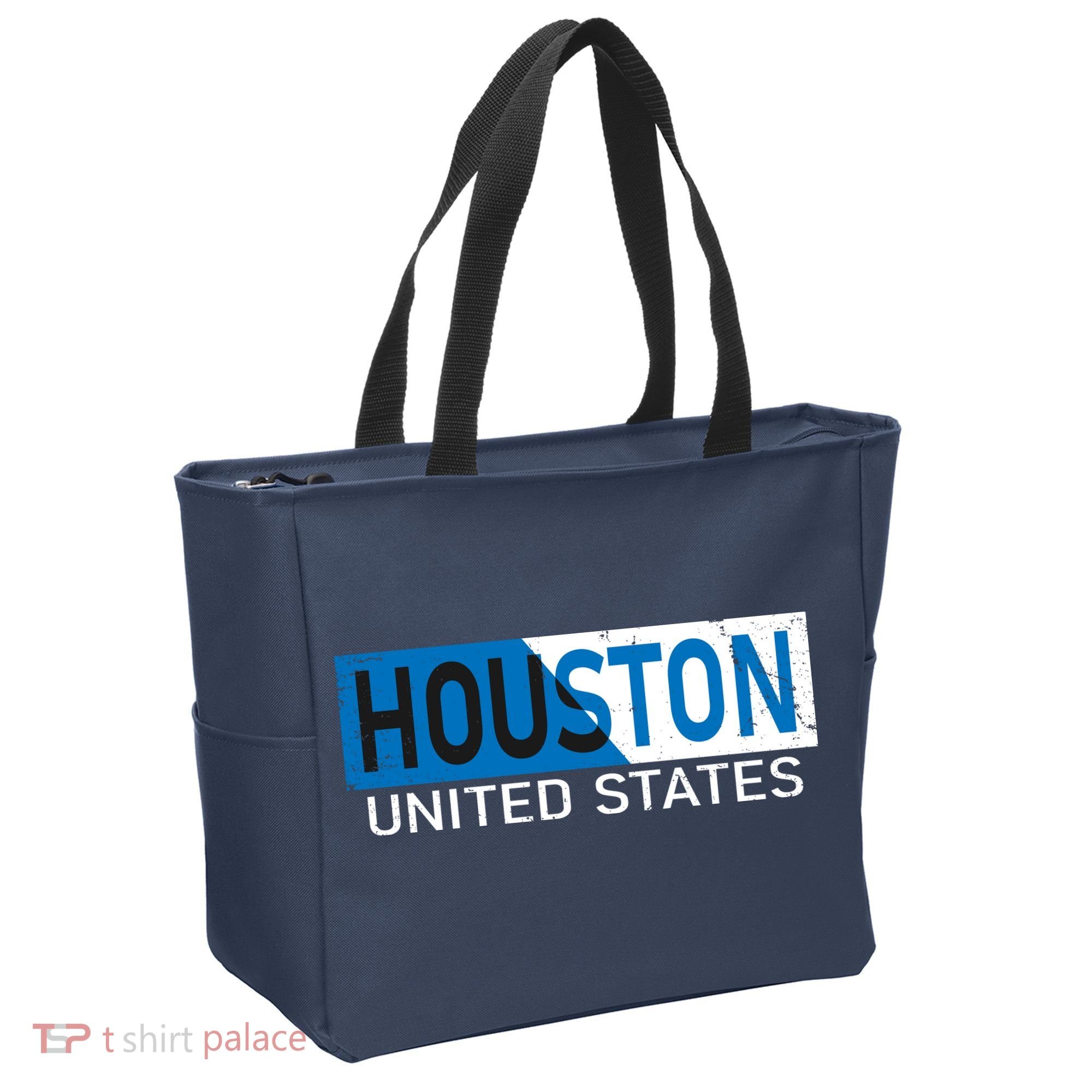 Houston 2 Tone Block Logo Tote Bag