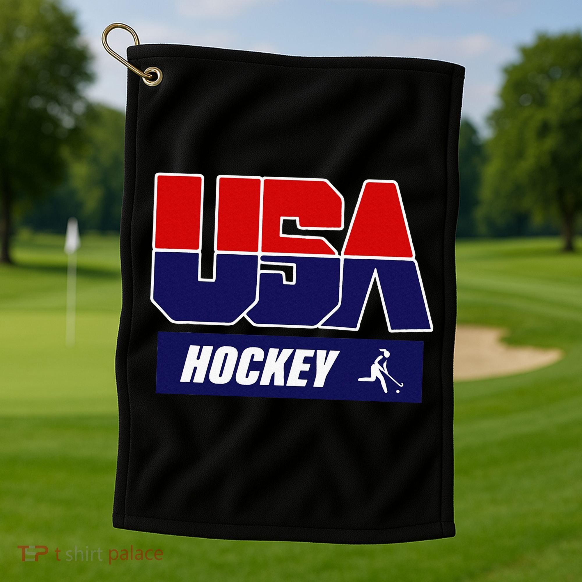 Hockey 2024 Usa Team Golf Towel