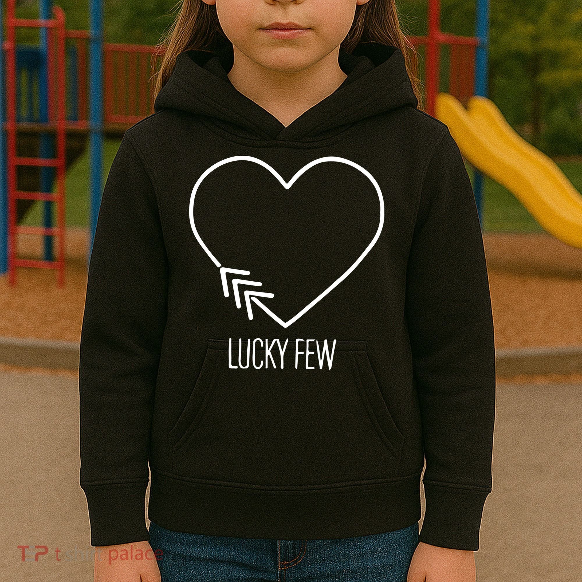 Heart 3 Arrows Lucky Few Tattoo Down Syndrome AwarenessDay Kids Hoodie